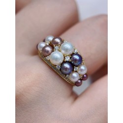 Fresh water pearl ring