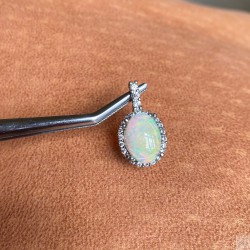 925 Silver opal necklace GSO011
