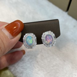 925 Silver opal earrings GSO052