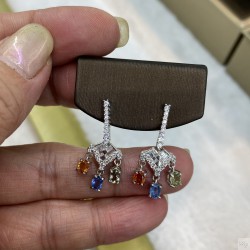 925 Silver sapphire earrings GSS085