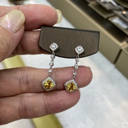 925 Silver citrine earrings GC013