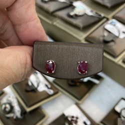 925 Silver ruby earrings GSR075