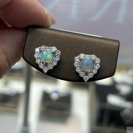 925 Silver opal earrings GSO064