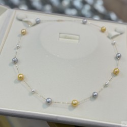 18K Gold AKOYA pearl Necklace SN5885